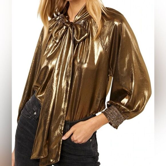 COPY - MISA LA consuela gold top size Small. NWOT - Picture 1 of 11
